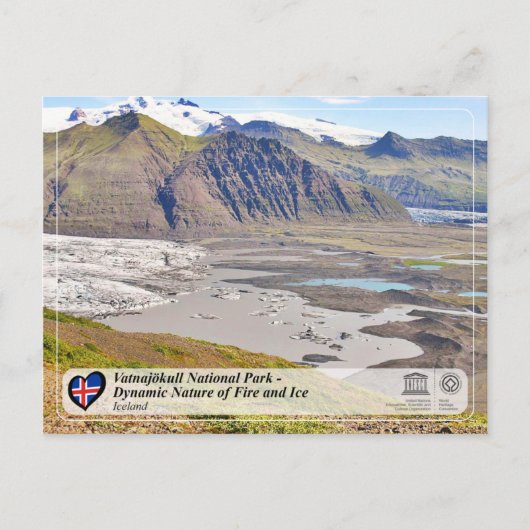 UNESCO WH- Nationalpark Vatnajökull Postkarte (Vorderseite)