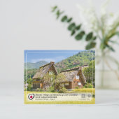 UNESCO WH- Ogimachi Village - 白 郷 ・ 川 五 山 箇 の合 Postkarte (Stehend Vorderseite)