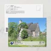 UNESCO WH- Old Rauma - Kirche des Heiligen Kreuzes Postkarte (Vorne/Hinten)