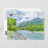 UNESCO WH- Olympischer Nationalpark - Fluss Elwha Postkarte (Vorne/Hinten)