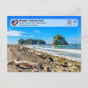 UNESCO WH- Olympischer Nationalpark - Rialto Beach Postkarte