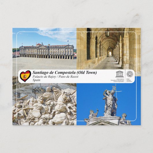 UNESCO WH- Palacio de Rajoy / Pazo de Raxoi Postkarte (Vorderseite)