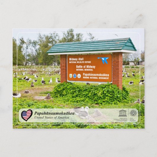 UNESCO WH- Papahānaumokuākea Postkarte (Vorderseite)
