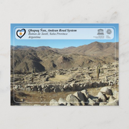 UNESCO WH- Qhapaq Ñan, Andenstraße Postkarte (Vorderseite)