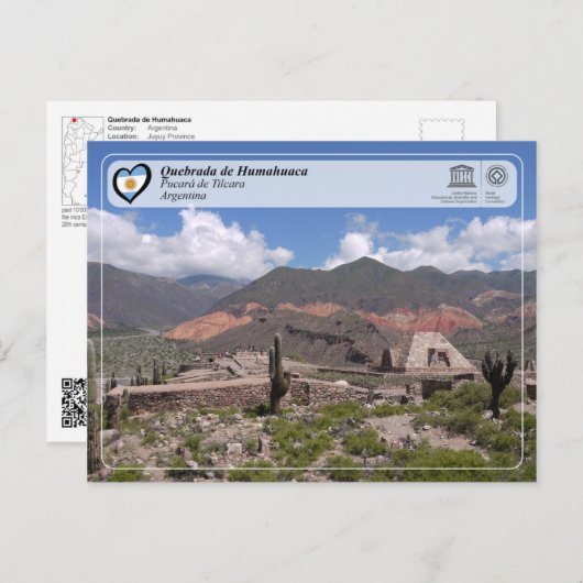 UNESCO WH- Quebrada de Humahuaca Postkarte (Vorne/Hinten)