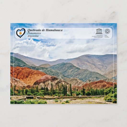 UNESCO WH- Quebrada de Humahuaca Postkarte (Vorderseite)