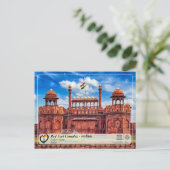 UNESCO WH- Red Fort Complex - ला ल क़ि ला Postkarte (Stehend Vorderseite)