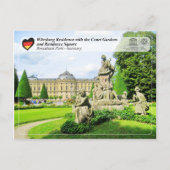 UNESCO WH- Residenz Würzburg und Park Rosenbach Postkarte (Vorderseite)