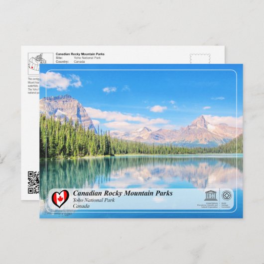 UNESCO WH- Yoho Nationalpark Postkarte (Vorne/Hinten)