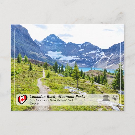 UNESCO WH- Yoho Nationalpark Postkarte (Vorderseite)