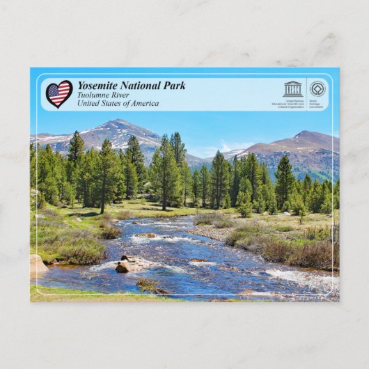 UNESCO WH- Yosemite NP - Tuolumne River Postcard Postkarte (Vorderseite)