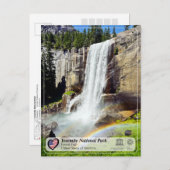 UNESCO WH- Yosemite NP - Vernal Fall Postkarte (Vorne/Hinten)
