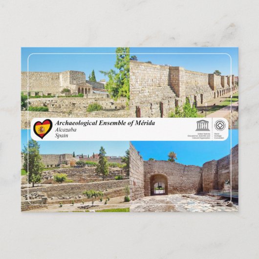 UNESCO WHS - Alcazaba von Mérida Postkarte (Vorderseite)