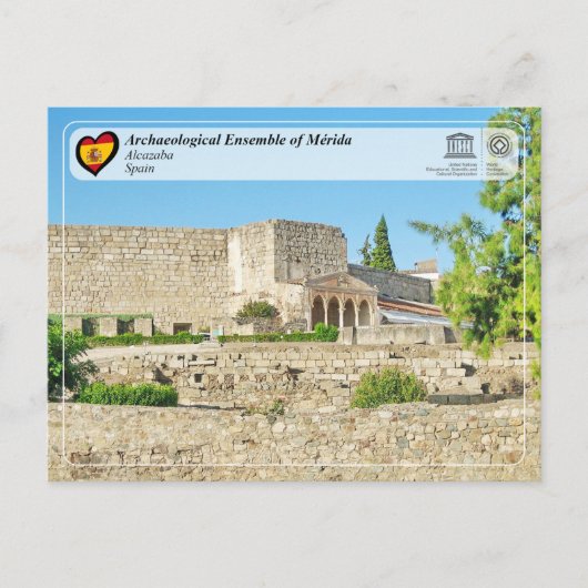UNESCO WHS - Alcazaba von Mérida Postkarte (Vorderseite)