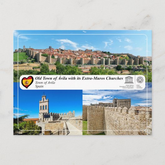 UNESCO WHS - Altstadt von Ávila und ihre Mauern Postkarte (Vorderseite)