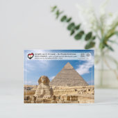 UNESCO WHS - Die Pyramide von Ghafre (Chephren) Postkarte (Stehend Vorderseite)