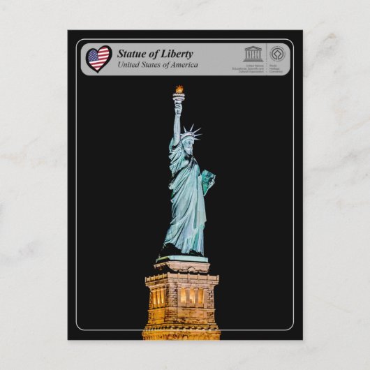 UNESCO WHS - Freiheitsstatue Postkarte (Vorderseite)
