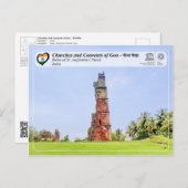 UNESCO WHS - Goa - Ruinen der Kirche St. Augustine Postkarte (Vorne/Hinten)