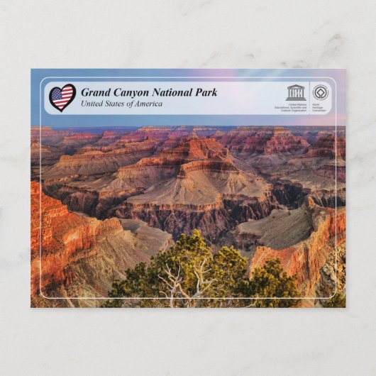 UNESCO WHS - Grand Canyon Nationalpark Postkarte (Vorderseite)