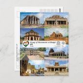 UNESCO WHS - Gruppe der Denkmäler in Hampi Postkarte (Vorne/Hinten)