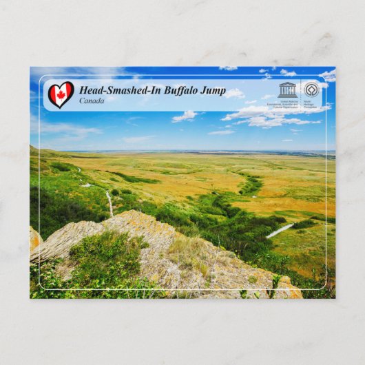 UNESCO WHS - Head-Smashed-in Buffalo Jump Postkarte (Vorderseite)