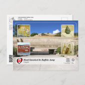 UNESCO WHS - Head-Smashed-in Buffalo Jump Postkarte (Vorne/Hinten)