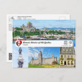 UNESCO WHS - Historischer Bezirk von Old Québec Postkarte (Vorne/Hinten)