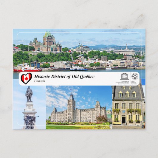 UNESCO WHS - Historischer Bezirk von Old Québec Postkarte (Vorderseite)
