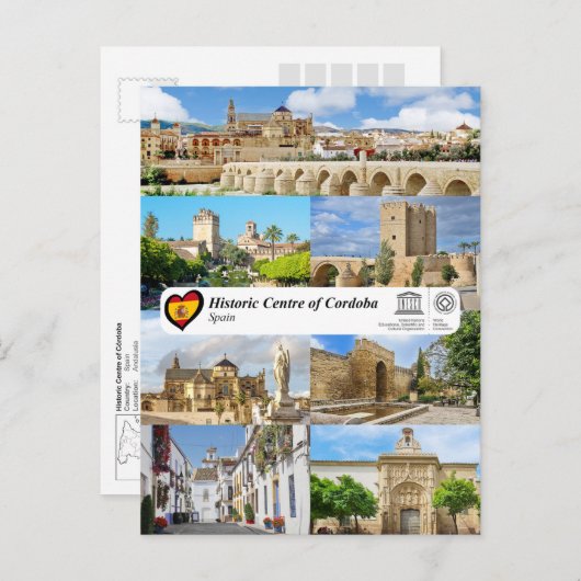 UNESCO WHS - Historisches Zentrum von Córdoba Postkarte (Vorne/Hinten)