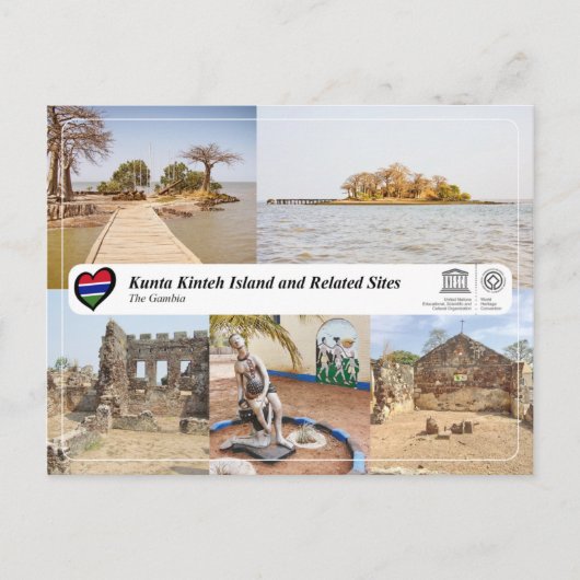 UNESCO WHS - Insel Kunta Kinteh und verwandte Site Postkarte (Vorderseite)