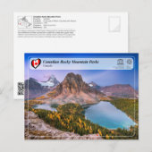 UNESCO WHS - Kanadische Rocky Mountain Parks Postkarte (Vorne/Hinten)