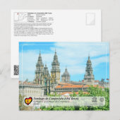 UNESCO WHS - Kathedrale von Santiago de Compostela Postkarte (Vorne/Hinten)