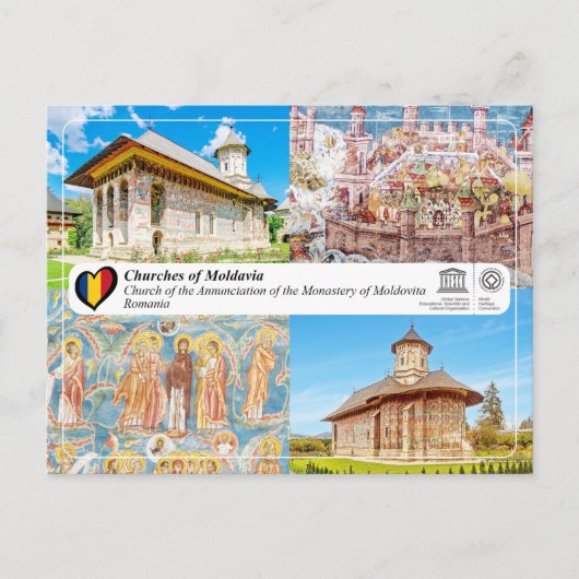 UNESCO WHS - Kirchen Moldawiens - Moldawien Postkarte (Vorderseite)