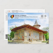 UNESCO WHS - Kirchen Moldawiens - Voronet Postkarte (Vorne/Hinten)