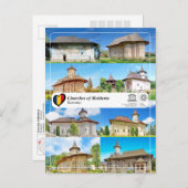 UNESCO WHS - Kirchen von Moldawien Postkarte (Vorne/Hinten)