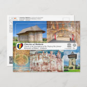 UNESCO WHS - Kirchen von Moldawien - Spaß Postkarte (Vorne/Hinten)