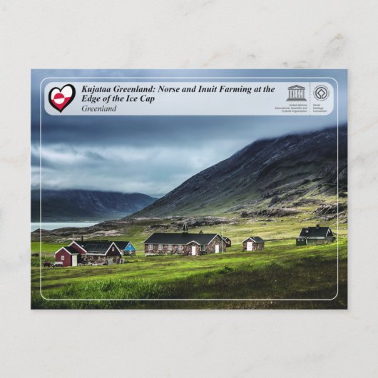 UNESCO WHS - Kujataa Grönland - Anbaufläche Postkarte (Vorderseite)