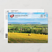 UNESCO WHS - Landschaft von Grand Pré Postkarte (Vorne/Hinten)