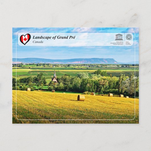 UNESCO WHS - Landschaft von Grand Pré Postkarte (Vorderseite)