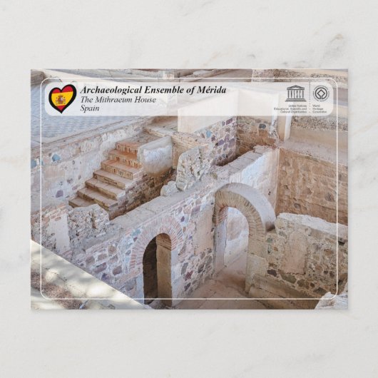 UNESCO - WHS - Mérida - Das Haus des Mithräums Postkarte (Vorderseite)
