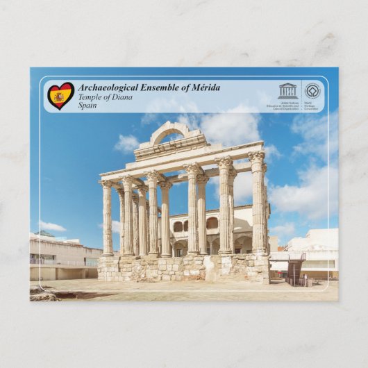 UNESCO WHS - Mérida - Tempel der Diana Postkarte (Vorderseite)