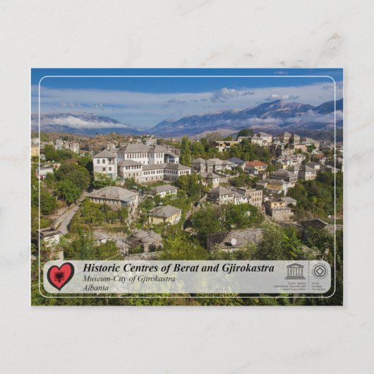 UNESCO WHS - Museum-Stadt Gjirokastra Postkarte (Vorderseite)