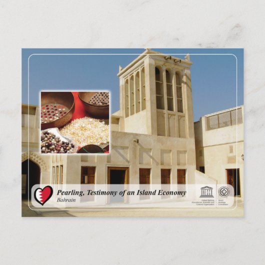 UNESCO WHS - Pearling, Zeugnis eines Island Econ Postkarte (Vorderseite)