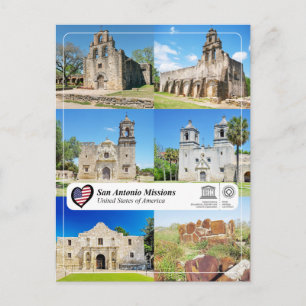 UNESCO WHS - San Antonio Missions Postkarte