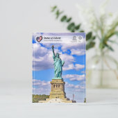 UNESCO WHS - Statue von Liberty Postkarte (Stehend Vorderseite)