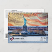 UNESCO WHS - Statue von Liberty Postkarte (Vorne/Hinten)