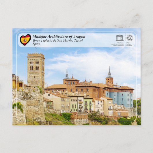 UNESCO WHS - Torre de la iglesia de San Martín Postkarte (Vorderseite)