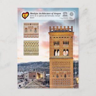 UNESCO WHS - Torre de la iglesia del Salvador Postkarte