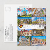 UNESCO WHS - Werke von Antoni Gaudi Postkarte (Vorne/Hinten)