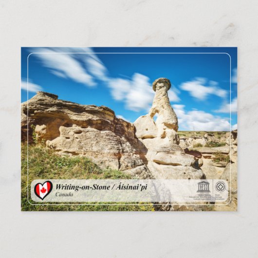 UNESCO WHS - Writing on Stone / Áísínai’pi Postkarte (Vorderseite)